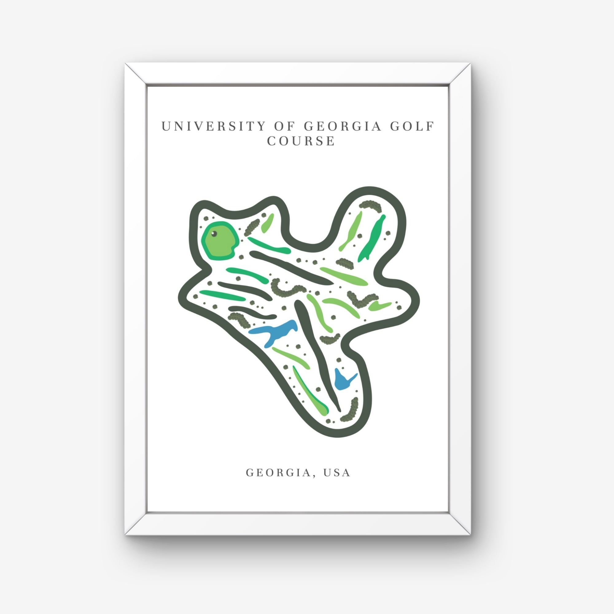 University of Georgia Golf Course Print, Georgia