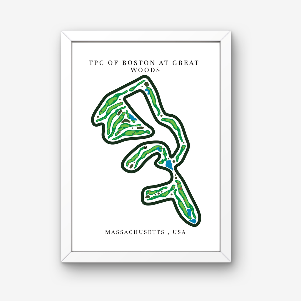 TPC of Boston at Great Woods Golf Course Prints, Massachusetts, Golf Map Artwork