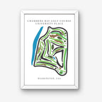 Chambers Bay Golf Course Prints, Washington, Golf Map Artwork