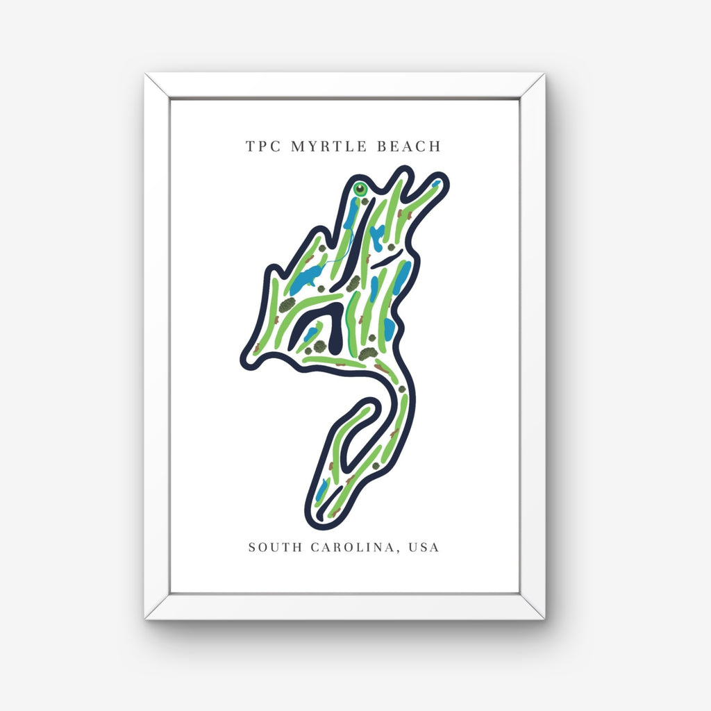 TPC Myrtle Beach Golf Course Prints, South Carolina, Golf Map Artwork