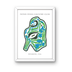 Teton Pines Country Club, Golf Club Course Print, Wyoming