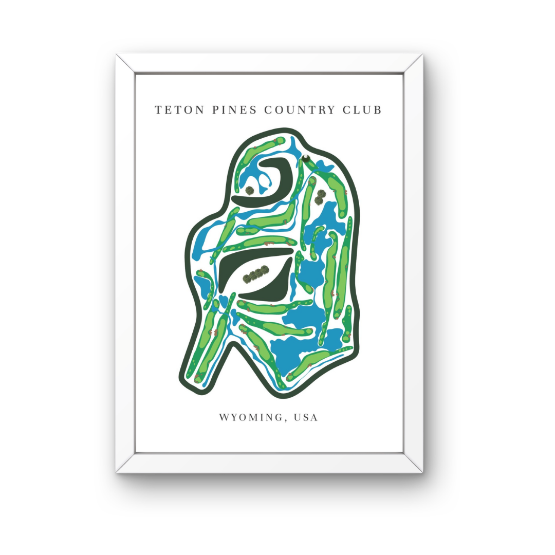 Teton Pines Country Club, Golf Club Course Print, Wyoming