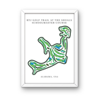 RTJ Golf Trail at The Shoals Schoolmaster Course Golf Course Prints, Alabama, Golf Map Artwork