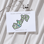 Wilson Country Club Golf Course Prints, North Carolina, Golf Map Artwork