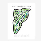 Wolf Creek Golf Club Golf Course Prints, Nevada, Golf Map Artwork
