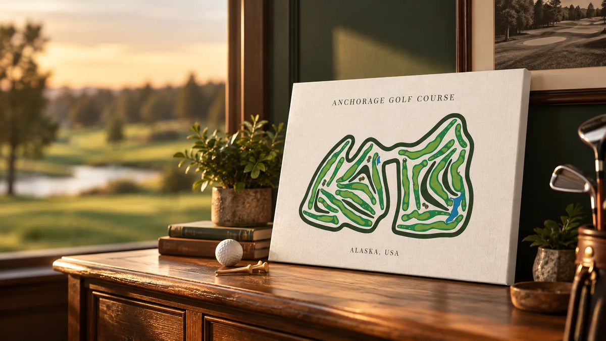 Golf gifts including golf course prints, custom maps and golf towels