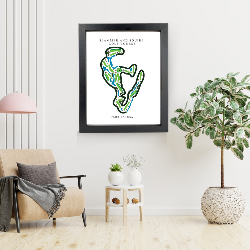 Custom Golf Course Map Print for Golf Lovers