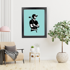 Male Golfer Illustration, Golf Wall Art Print Gifts