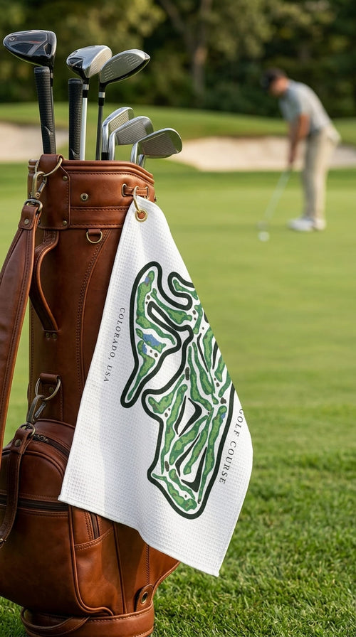 Sanctuary Golf Course, Colorado   | Golf Course Print Towels | Golf Course Microfiber image 1