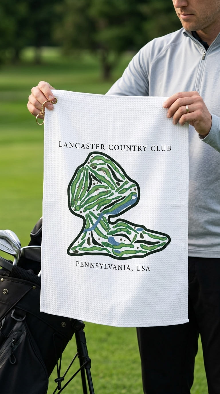 Lancaster Country Club, Pennsylvania  | Golf Course Print Towels | Golf Course Microfiber image 1