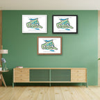 The Ocean Club Golf Club Golf Course Prints, Paradise Island – Bahamas, Golf Map Artwork image 3