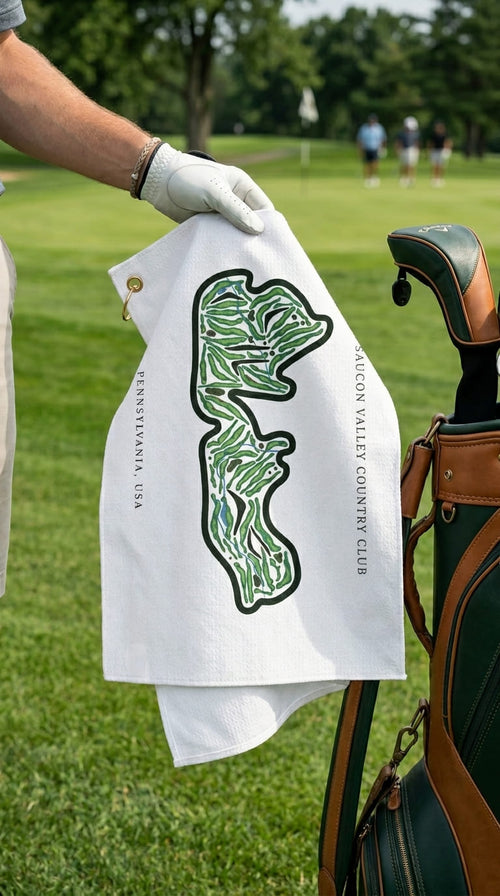 Saucon Valley Country Club, Pennsylvania | Golf Course Print Towels | Golf Course Microfiber image 1