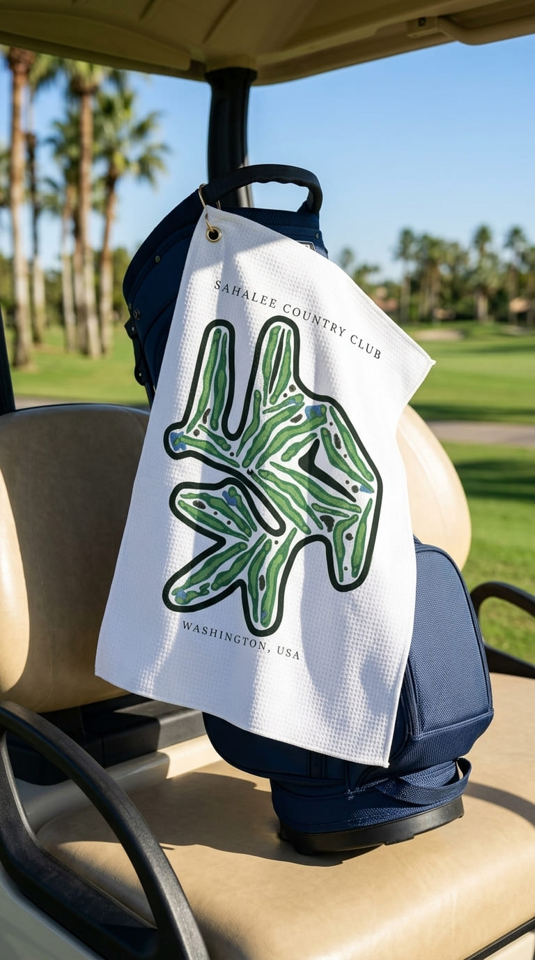 Sahalee Country Club Washington  | Golf Course Print Towels | Golf Course Microfiber image 0