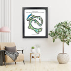 The Arnold Palmer Golf Course Golf Course Prints, Kahuku – Hawaii, Golf Map Artwork image