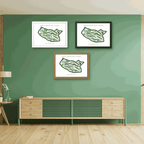 Coyote Moon Golf Course Print, California, Golf Map Artworks