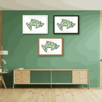 Mid Pines Inn Golf Club Course Print, North Carolina, Golf Map Artworks