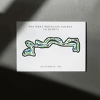 PGA West Mountain Golf Course Print, California, Golf Map Artworks