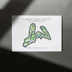 Biltmore Forest Country Club Golf Course Print, North Carolina, Golf Map Artworks