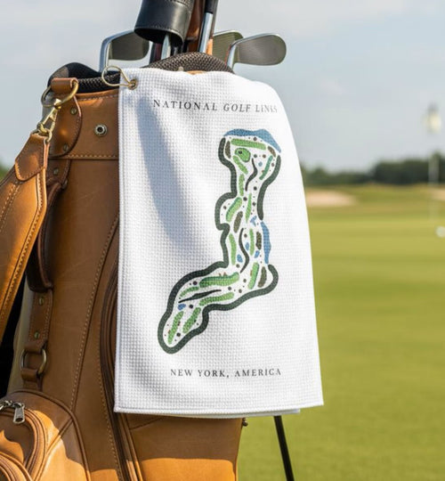 Custom Golf Course Towel with personalized course layout