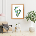Custom Golf Course Map Print for Golf Lovers