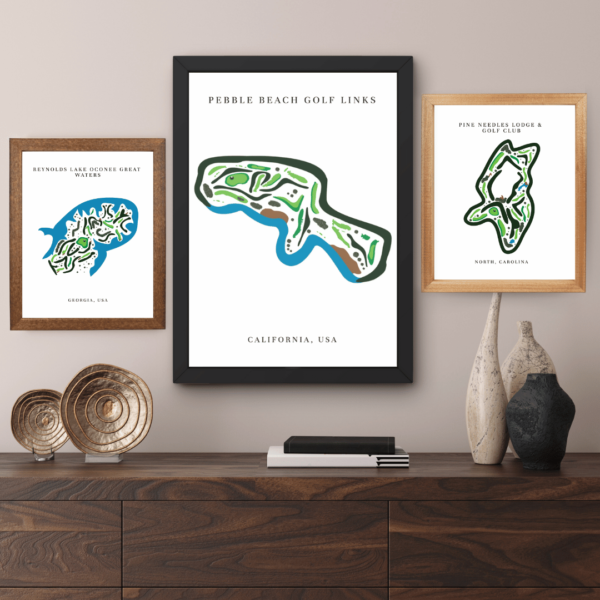 North Carolina Golf Course Map Print