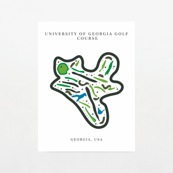 Georgia Golf Course Map Print