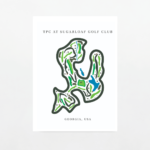TPC at Sugarloaf Golf Club Map Print, Duluth - Georgia