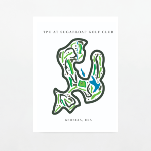 Georgia Golf Course Map Print