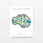 Cuscowilla Golf Club Map Print, - Georgia