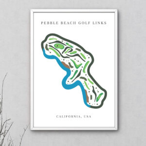 Pebble Beach Golf Links, Framed Golf Course Print