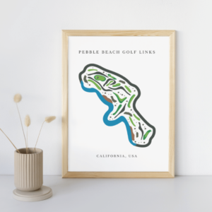 Pebble Beach Golf Links Map Print, California