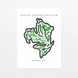 Georgia Golf Course Map Print