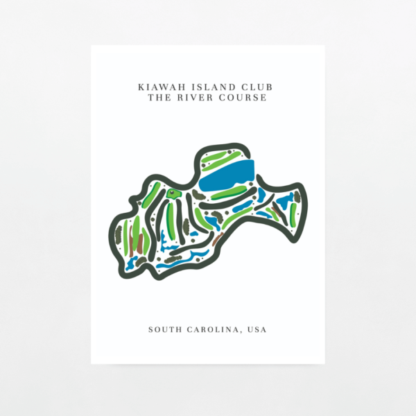 South Carolina Golf Course Map Print