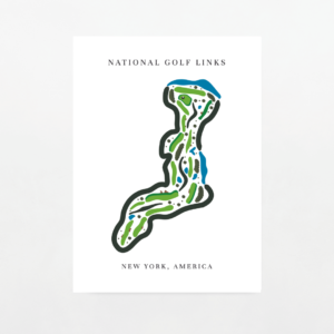 New York Golf Course Map Print