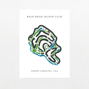 North Carolina Golf Course Map Print