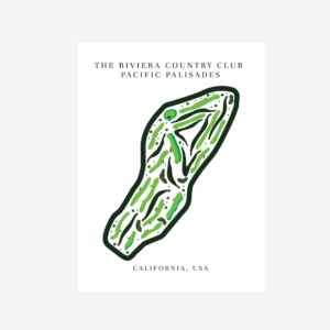 The Riviera Country Club Map Print, Pacific Palisades California