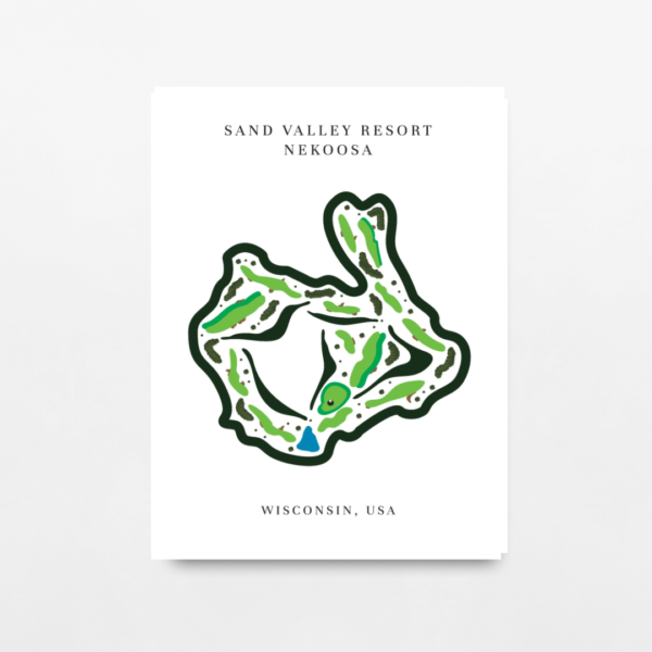 Sand Valley Resort Nekoosa Wisconsin, Map Prints, USA