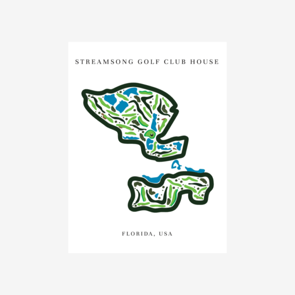 Streamsong Golf & Clubhouse Map Print, Florida