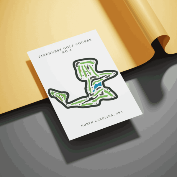 Pinehurst Golf Course No. 4 Map Print, North Carolina