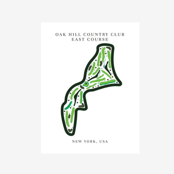 Oak Hill Country Club East Map Print, New York