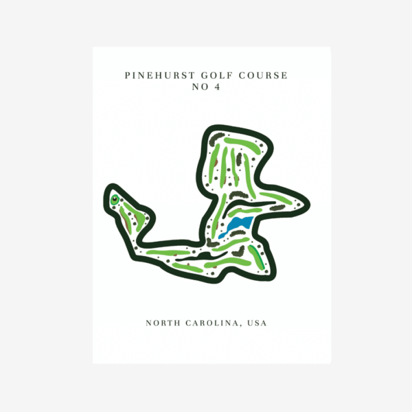 Pinehurst Golf Course No. 4 Map Print, North Carolina