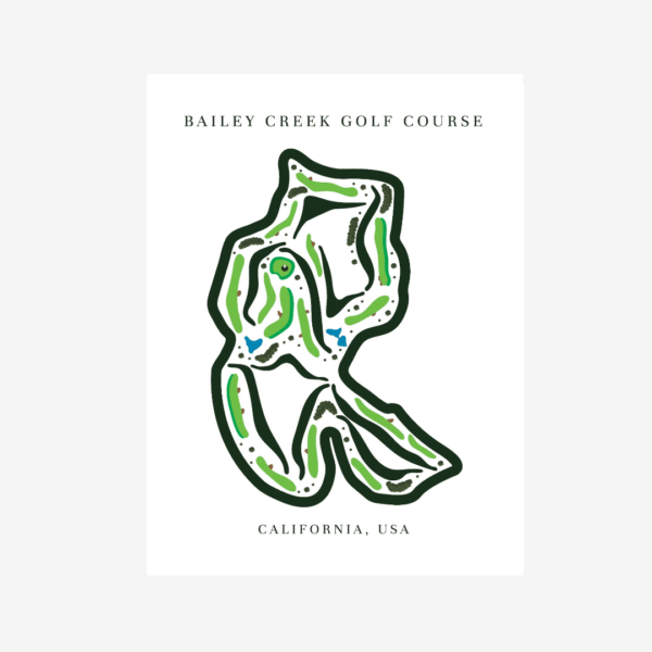 Bailey Creek Golf Course Map Print, California