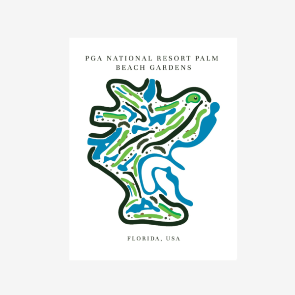 PGA National Resort Map Print, Palm Beach Gardens – Florida