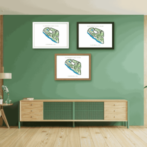 Sandpiper Golf Club Map Print, California