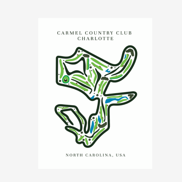 Carmel Country Club Golf Course Print, North Carolina, Golf Map artworks