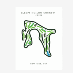 Sleepy Hollow Country Club Golf Course Print, New York, Golf Map artworks