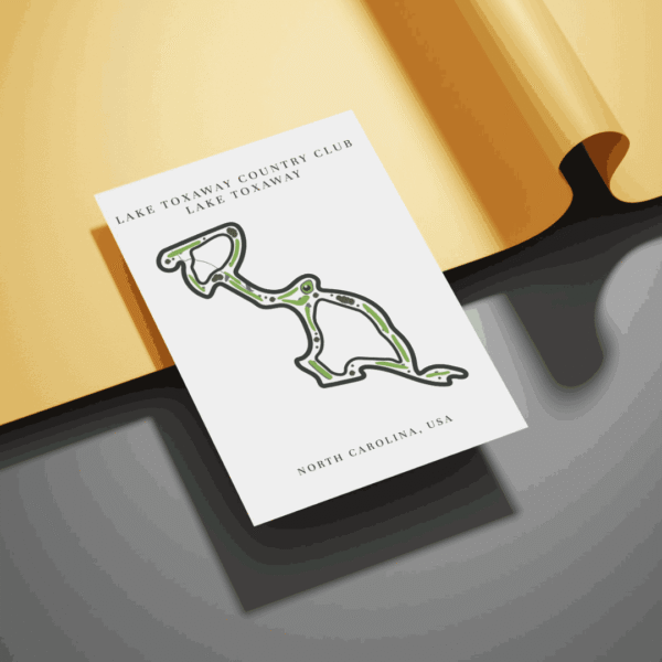 Lake Toxaway Country Club Golf Course Prints, North Carolina, Golf Map Artwork