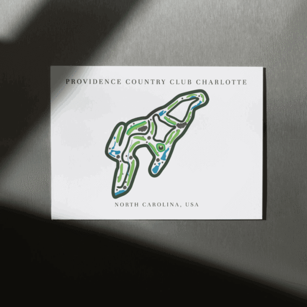 Providence Country Club Golf Course Prints, North Carolina, Golf Map Artwork