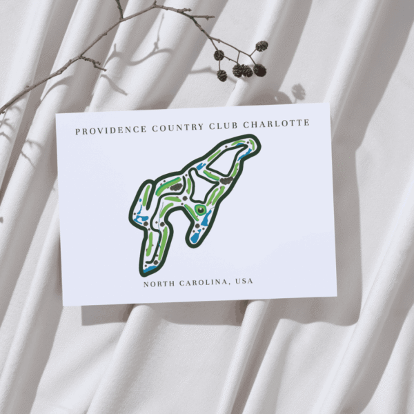 Providence Country Club Golf Course Prints, North Carolina, Golf Map Artwork
