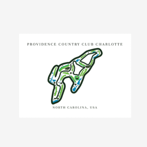 Providence Country Club Golf Course Prints, North Carolina, Golf Map Artwork